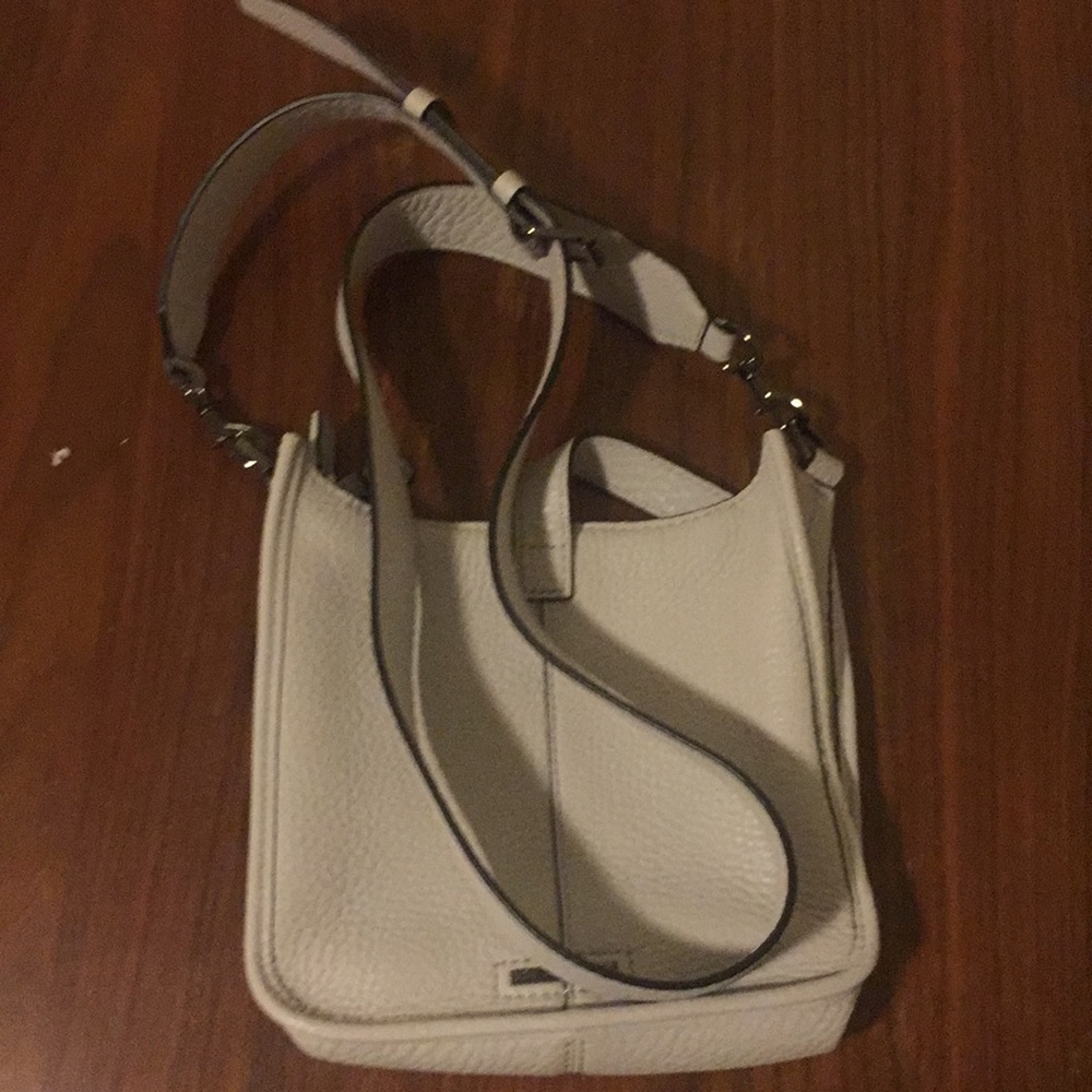 White cross body Rebecca minkoff bag